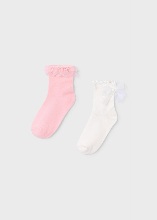 Set of 2 girls' socks
