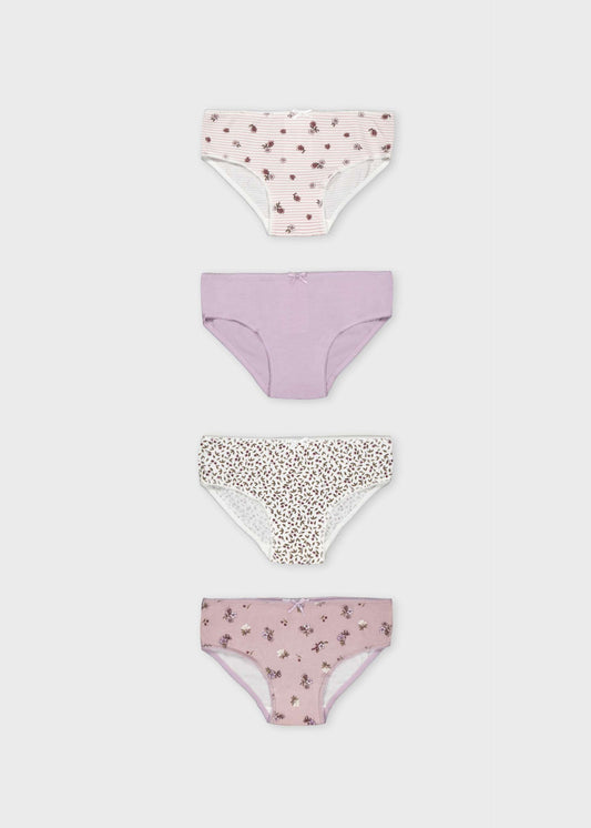 Set of 4 girls' knickers
